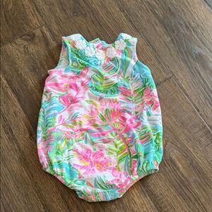 Lilly Pulitzer Pink and Green Tropical Bodysuit